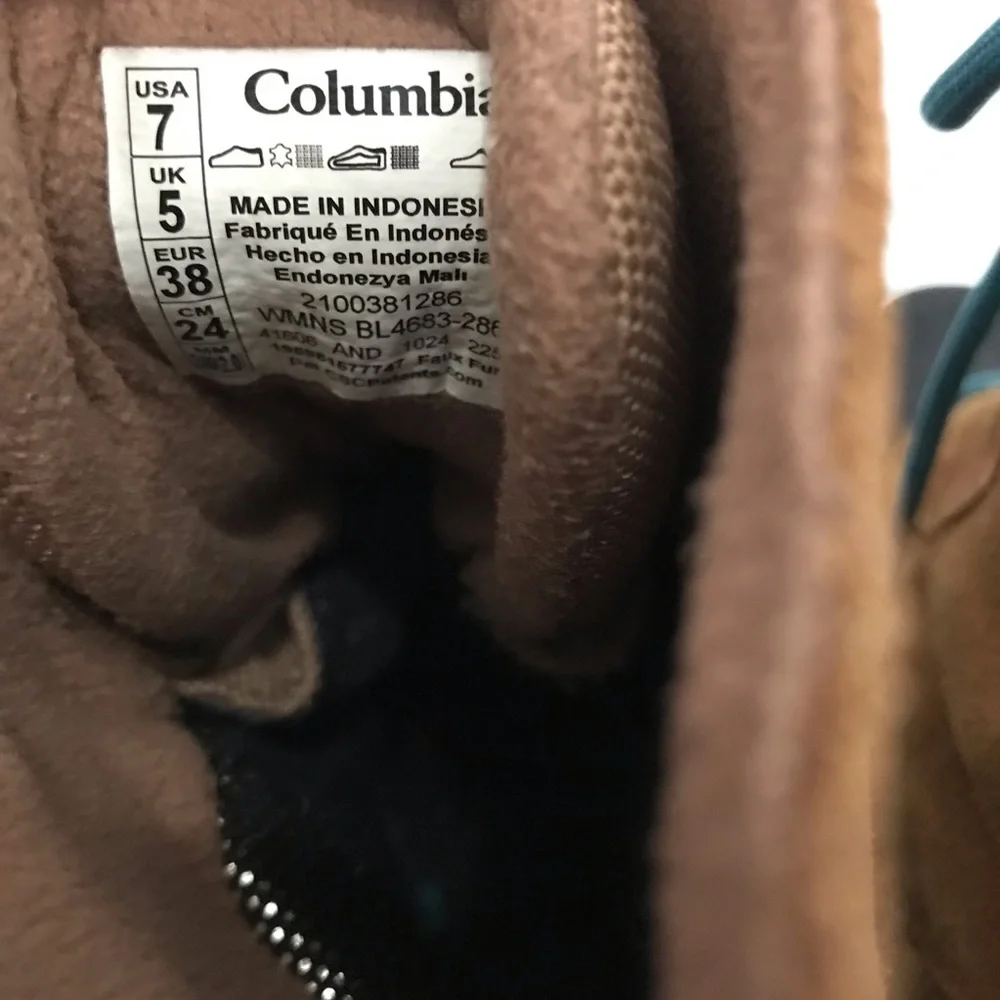 Columbia Moritza Shield Insulated Waterproof Duck Boots for Ladies Size 7